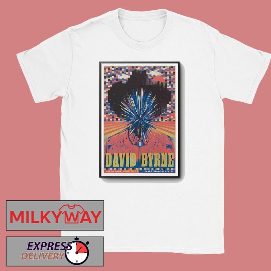 David Byrne April 24 2026, Houston TX Poster shirt