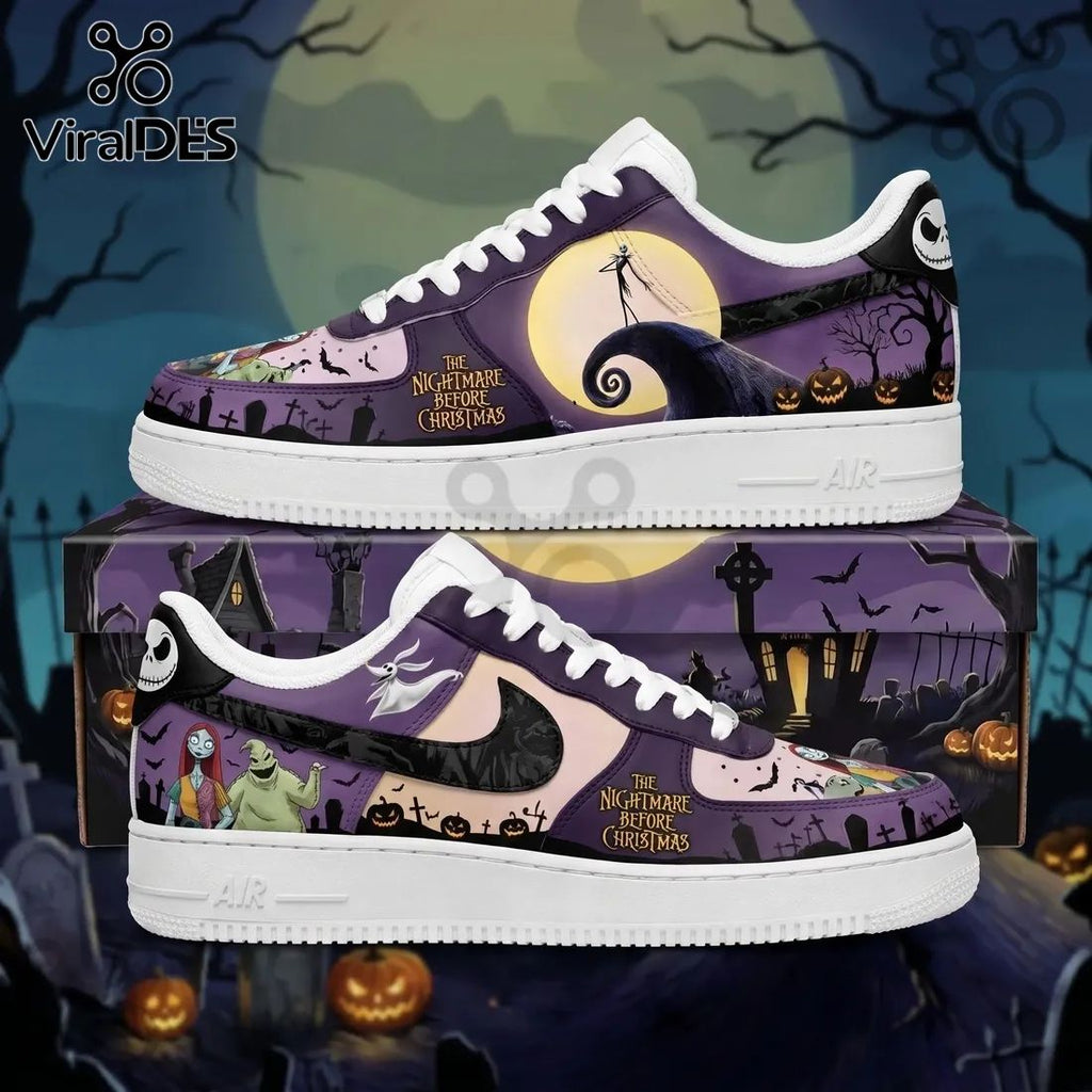 The Nightmare Before Christmas Purple Air Force 1 Shoes