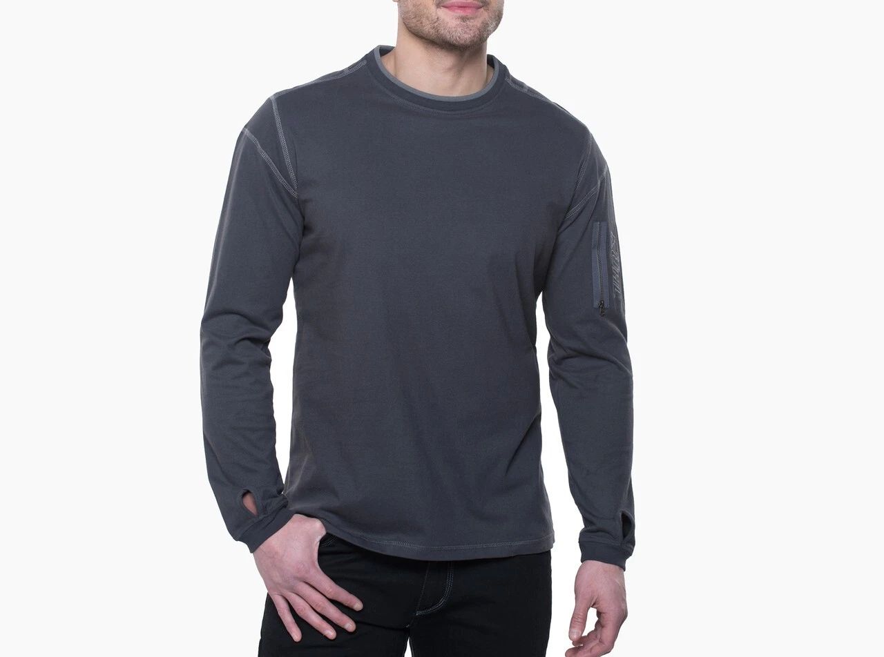 Kuhl Kommando Crew Organic Cotton Long Sleeve Shirt in Carbon - New w/ Tags
