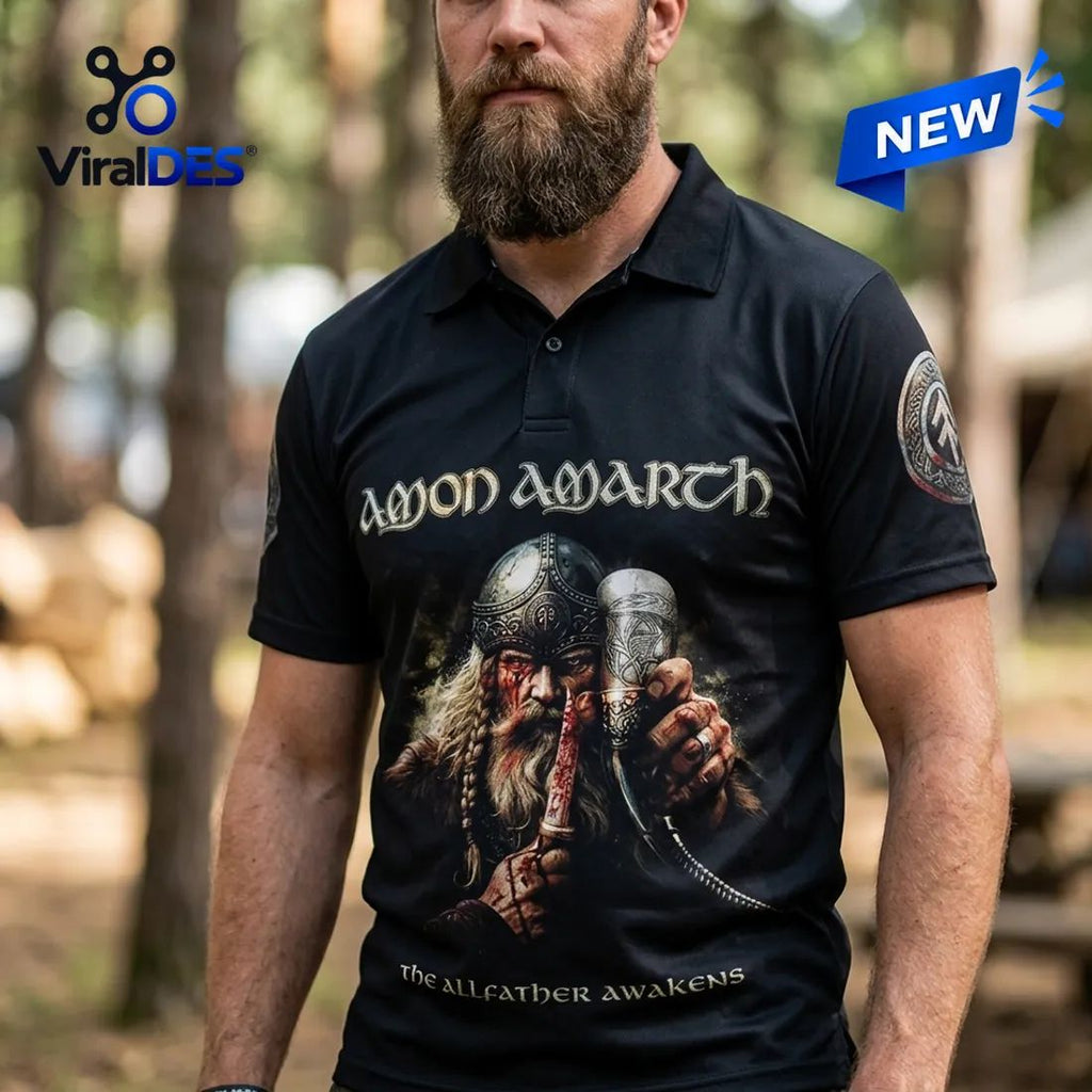Amon Amarth The Allfather Awakens 2026 Tour Polo Shirt