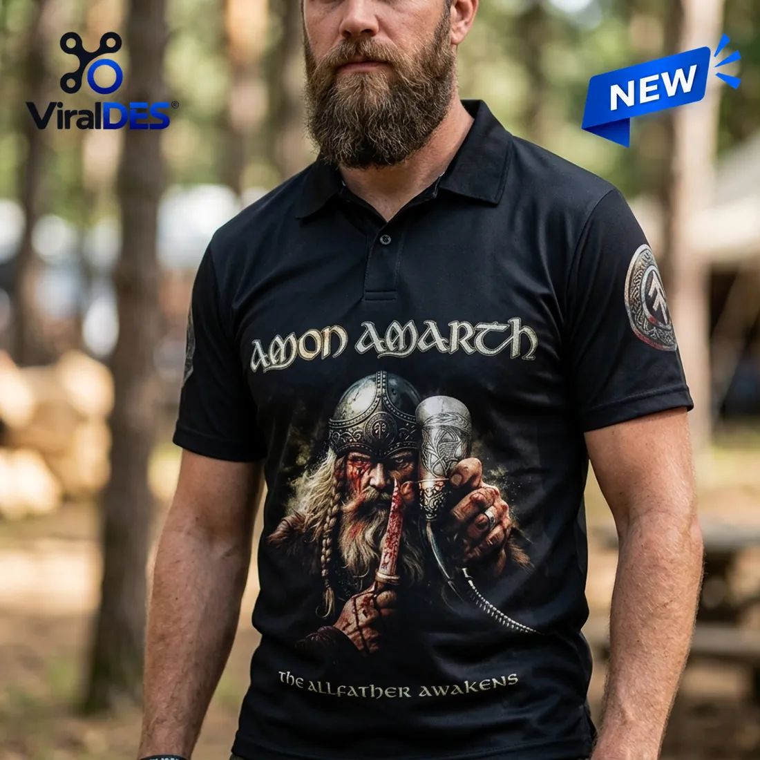 Amon Amarth The Allfather Awakens 2026 Tour Polo Shirt