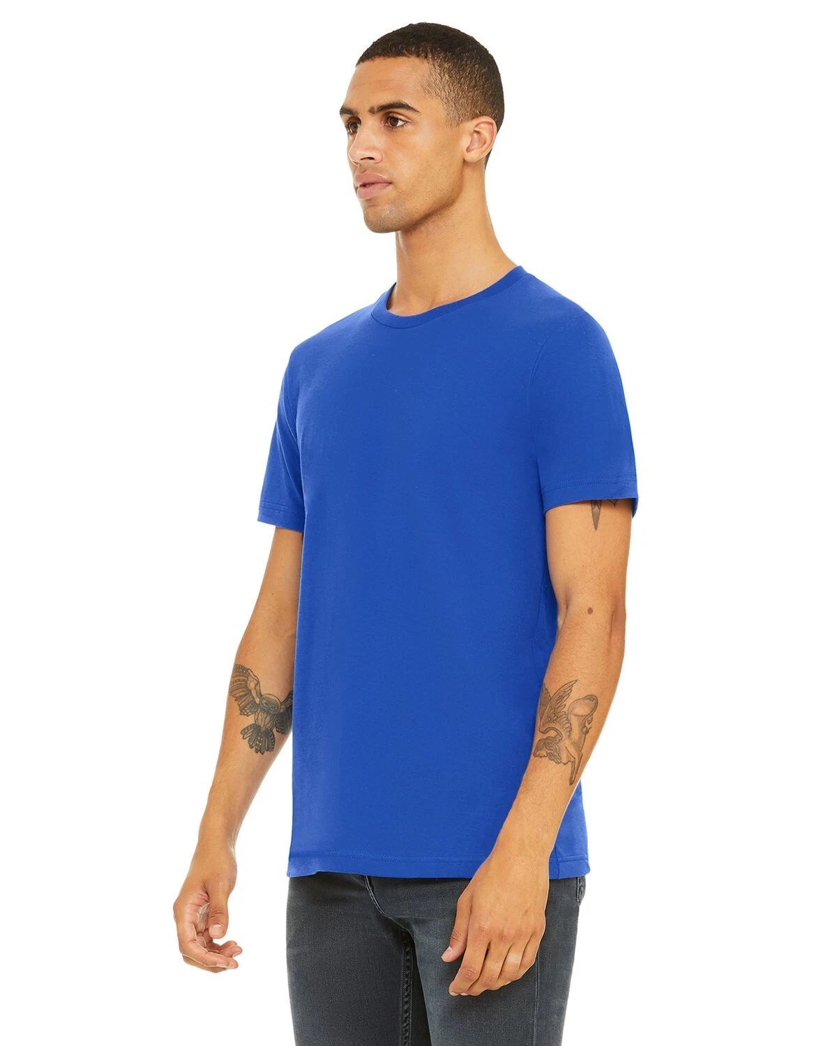 Bella + Canvas 3001C Small True Royal Cotton Jersey Tee Unisex Blue Tshirt