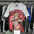 MEN WOMEN SUMMER ANGEL CUPID T SHIRT HIGH STREET RHINESTONE HIPHOP SHORT TOP TEE