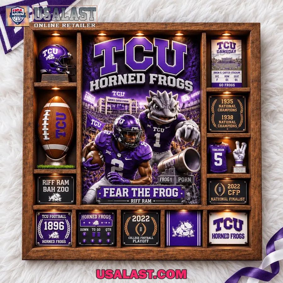 TCU Horned Frogs Custom Frame Light Box