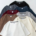Waffle Patterned Pullover Tee for Men in Stylish Design and Comfort Fit