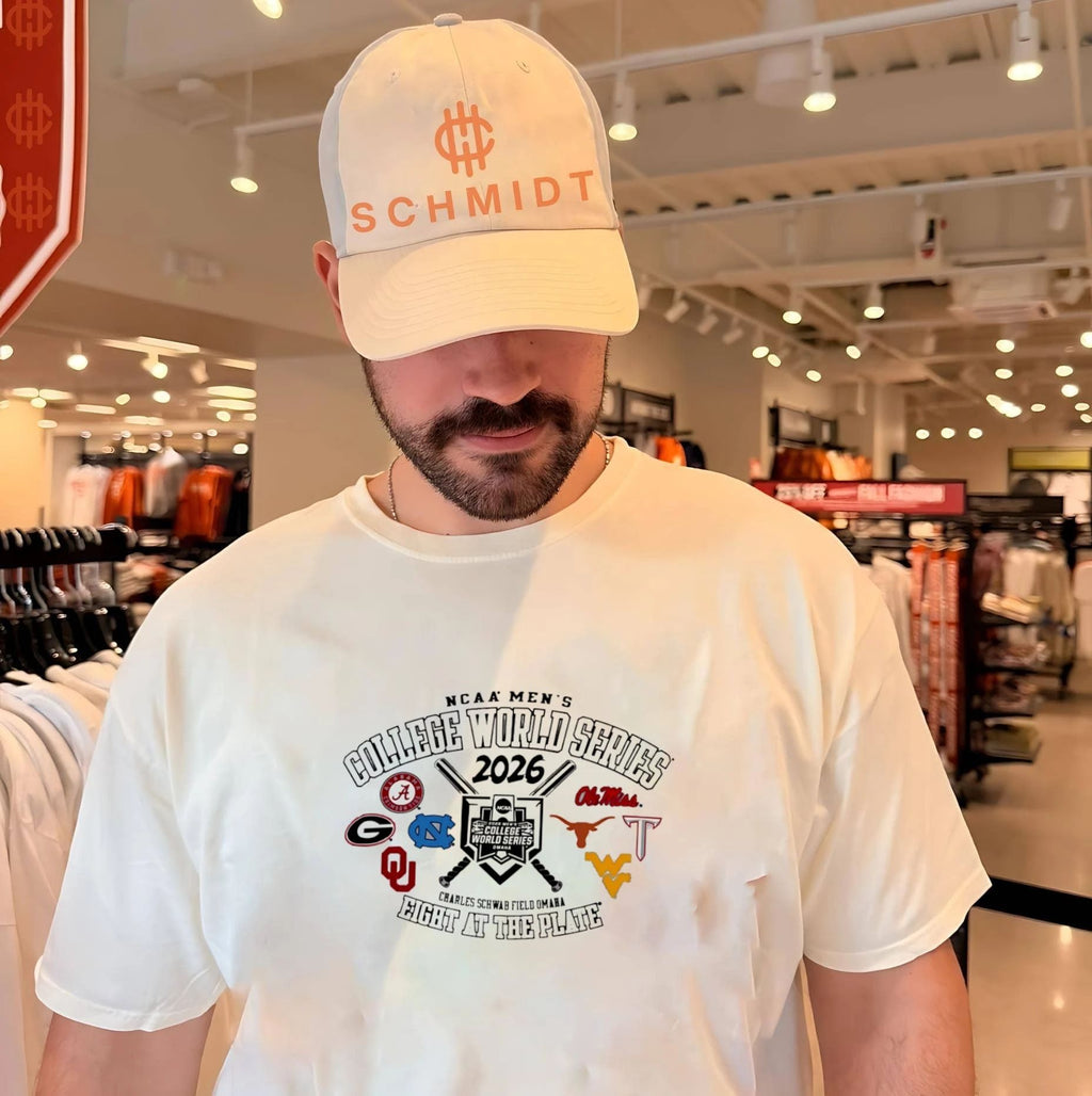 NCAA Men’s College World Series ’26 Eight at the plate logos shirt