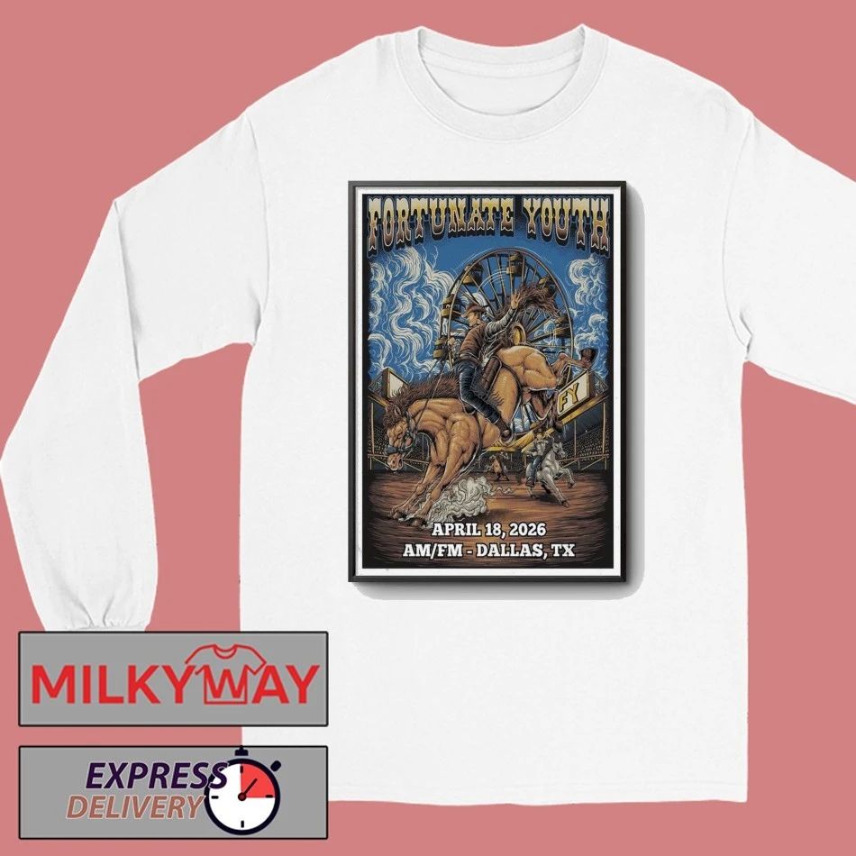 FORTUNATE YOUTH Poster Apr 18 2026 Dallas, TX Tour shirt