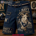 Navy Midshipmen Go Navy Pride Est 1845 Men Cargo Short