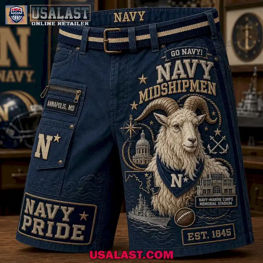 Navy Midshipmen Go Navy Pride Est 1845 Men Cargo Short
