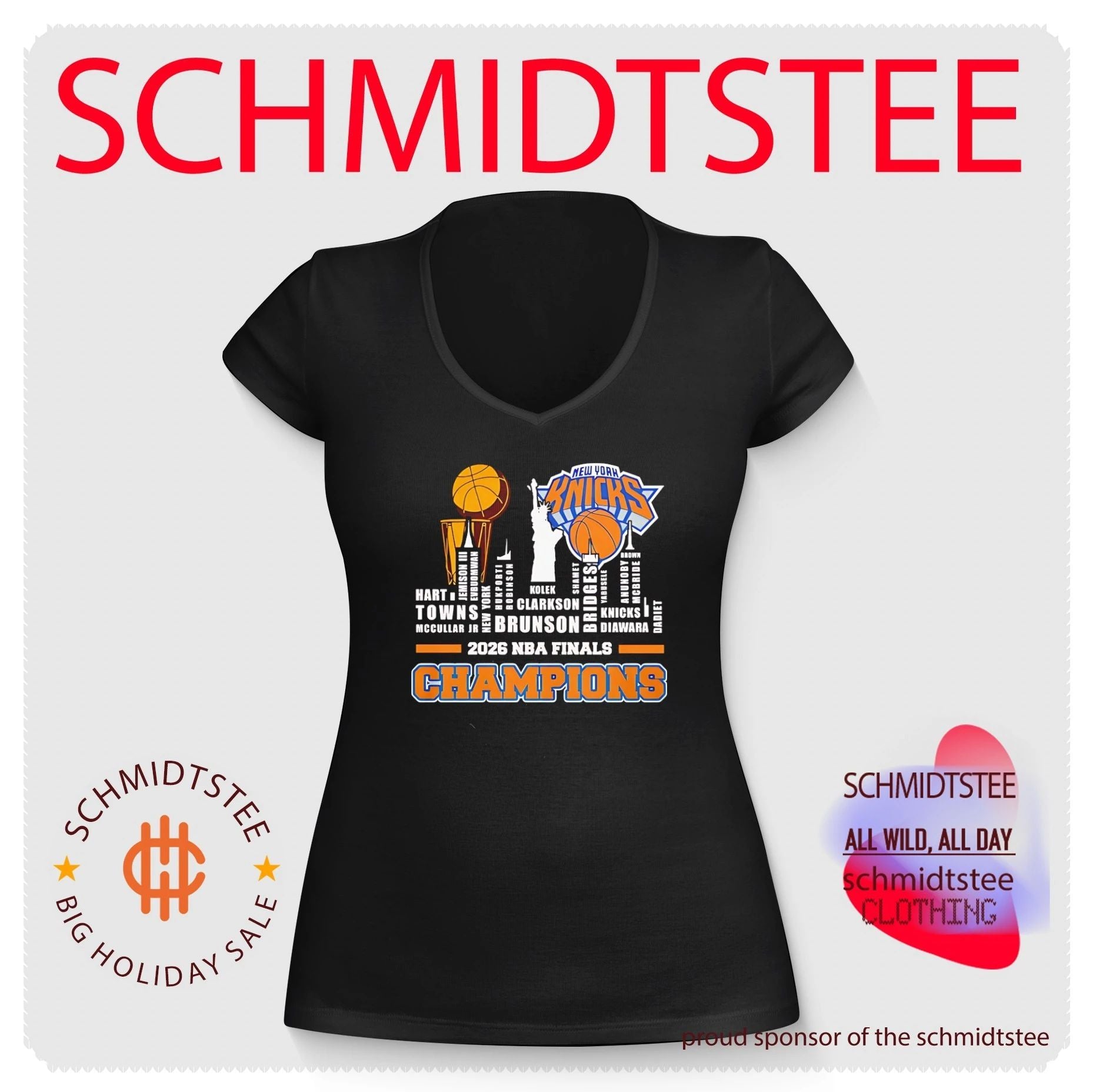 New York Knicks 2026 NBA Finals Champions trophy skyline shirt