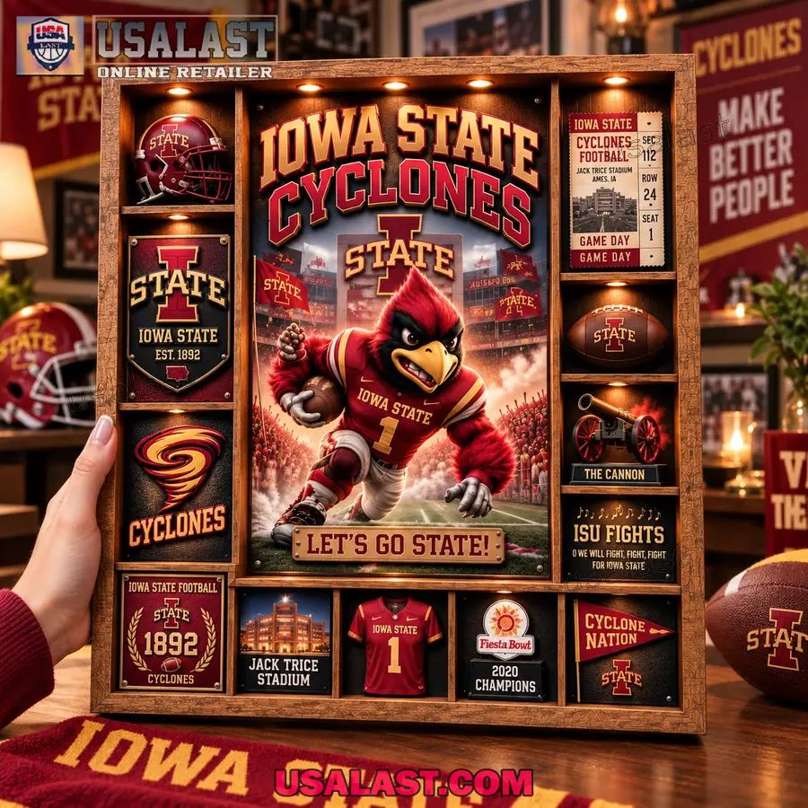 Iowa State Cyclones Custom Frame Light Box