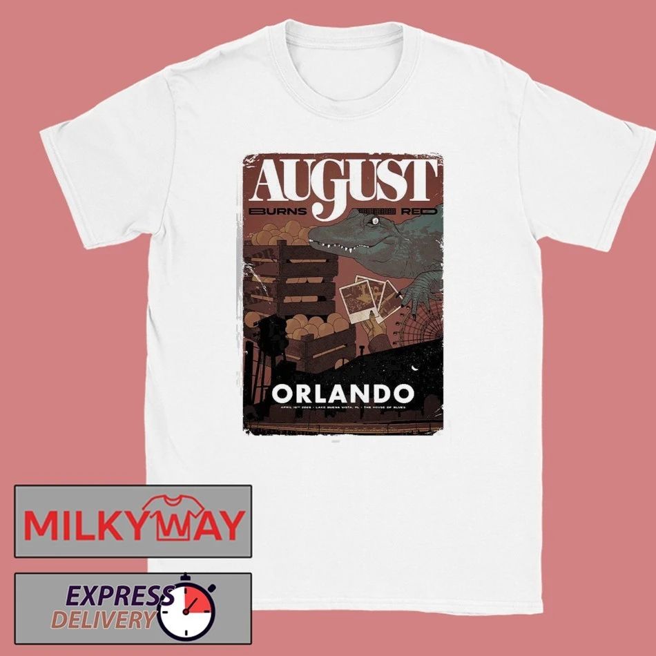 August Burns Red Lake Buena Vista Florida 2026 Venue Poster At The House Of Blues On April 16 2026 T-Shirt