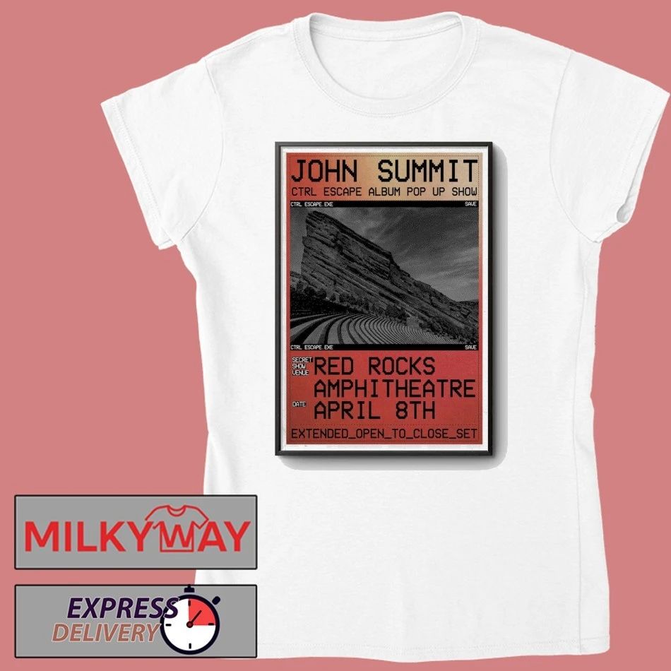 John Summit Poster Red Rocks Apr 8 2026 shirt