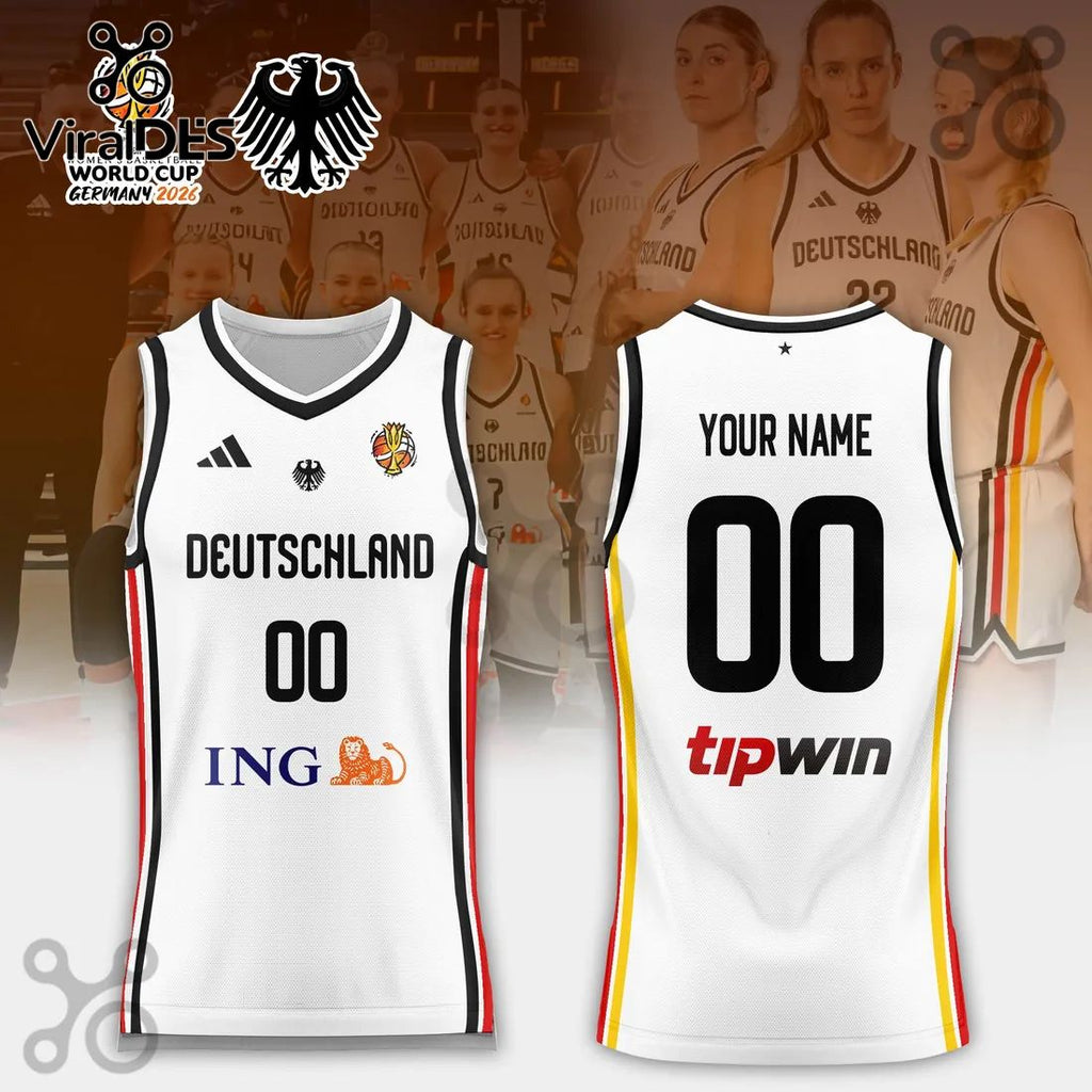 Germany Basketball 2026 FIBA Women World Cup White Jersey