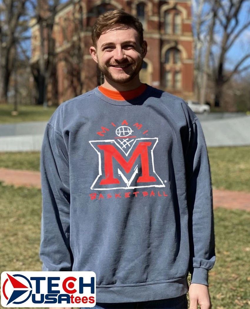 Miami RedHawks Basketball Big M logo shirt