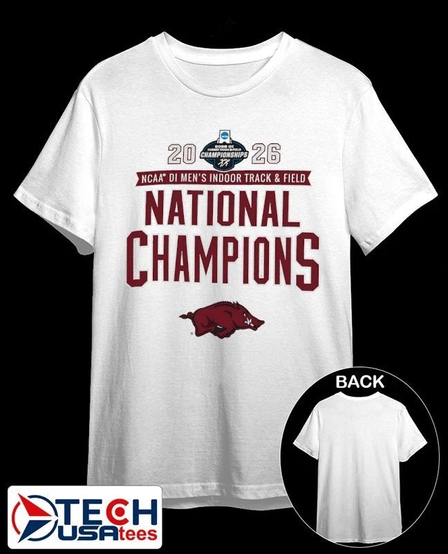 Arkansas Razorbacks 2026 NCAA Men’s Indoor Track and Field National Champions shirt