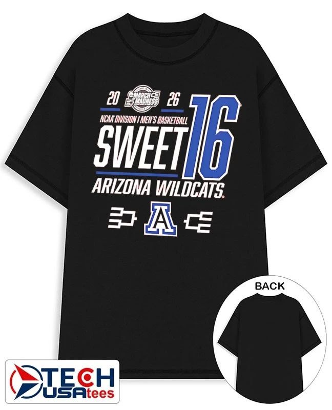 Arizona Wildcats 2026 NCAA March Madness Sweet 16 shirt by rallyhouse