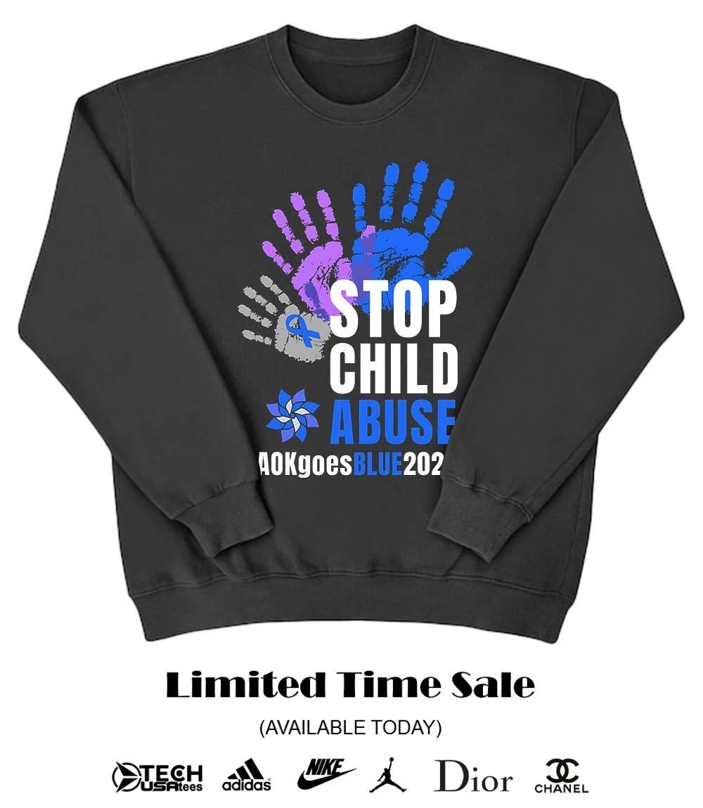Stop child abuse AOK goes blue 2026 shirt