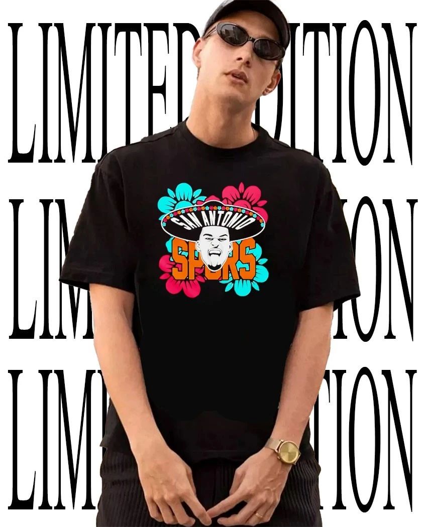 San Antonio Spurs Victor Wembanyama Sombrero Flowers shirt