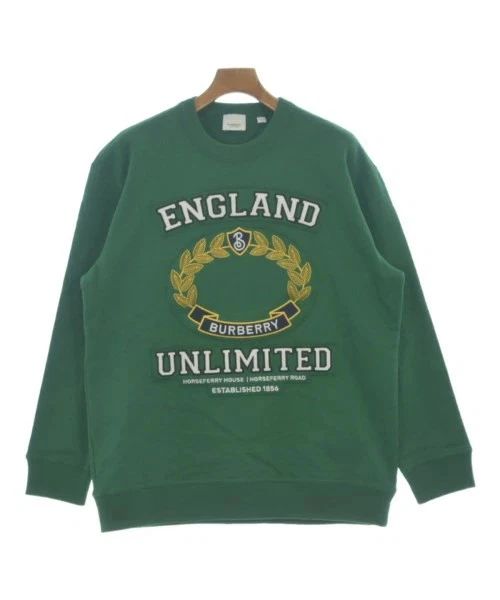 Burberry Men’s Green Sweatshirt Used Size S Stylish Classic
