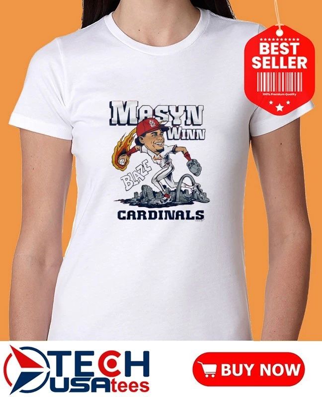 St. Louis Cardinals Masyn Winn Blaze caricature shirt