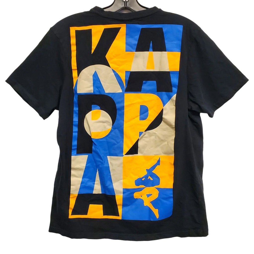 KAPPA Shirt Adult Medium Black Multicolor Graphic Print Logo Trendy Casual