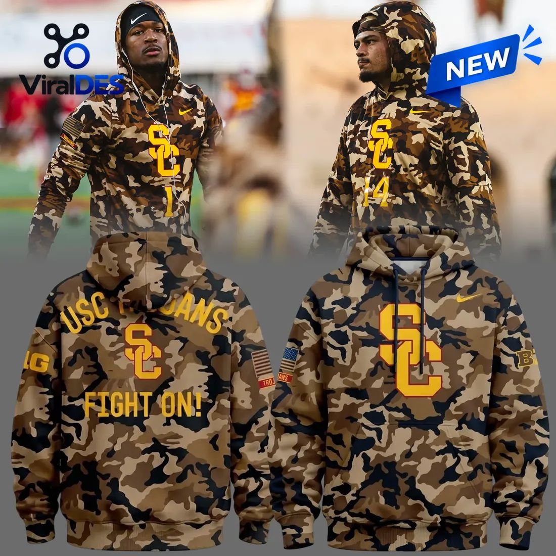 USC Trojans Camo Military Appreciation Hoodie