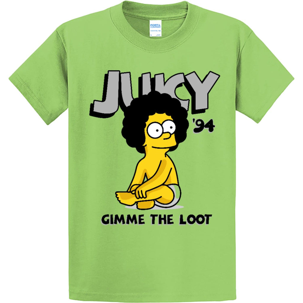 NEW STREETWEAR ON DEMAND BART JUICY Tee Shirt LIME SMALL-4XLARGE MADE IN USA
