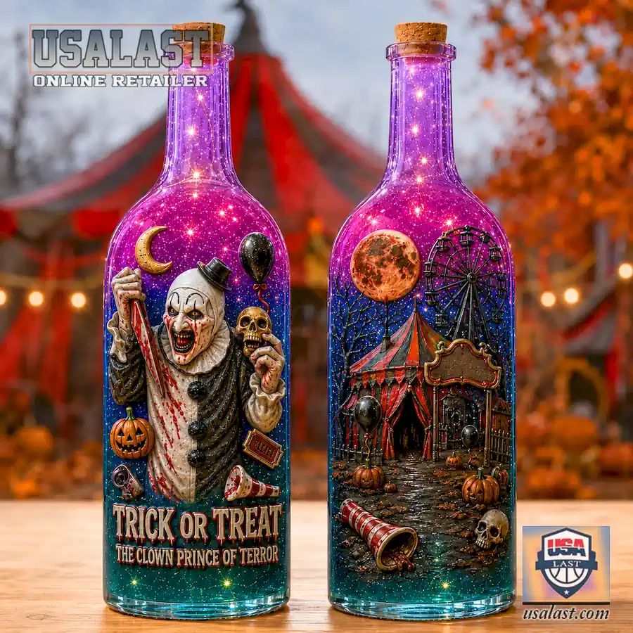 Terrifier Clown Trick Or Treat Halloween Bottle Lamp