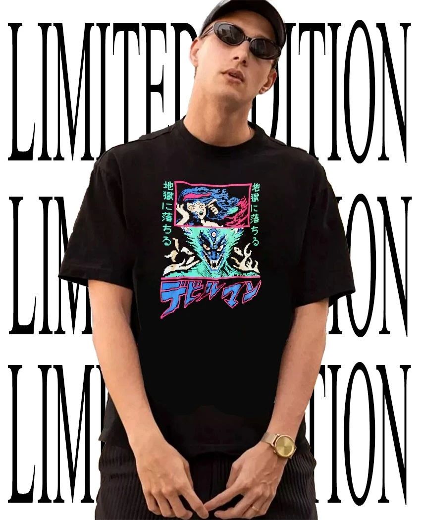 Devilman Japanese anime pixel shirt