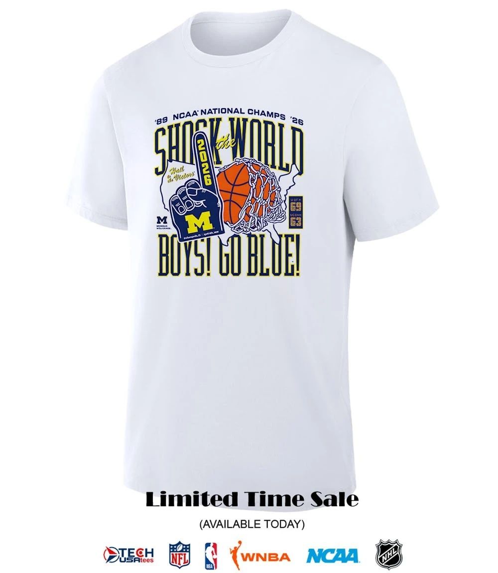 Shock the World Boys go Blue Michigan Wolverines 2026 NCAA Men’s Basketball National shirt