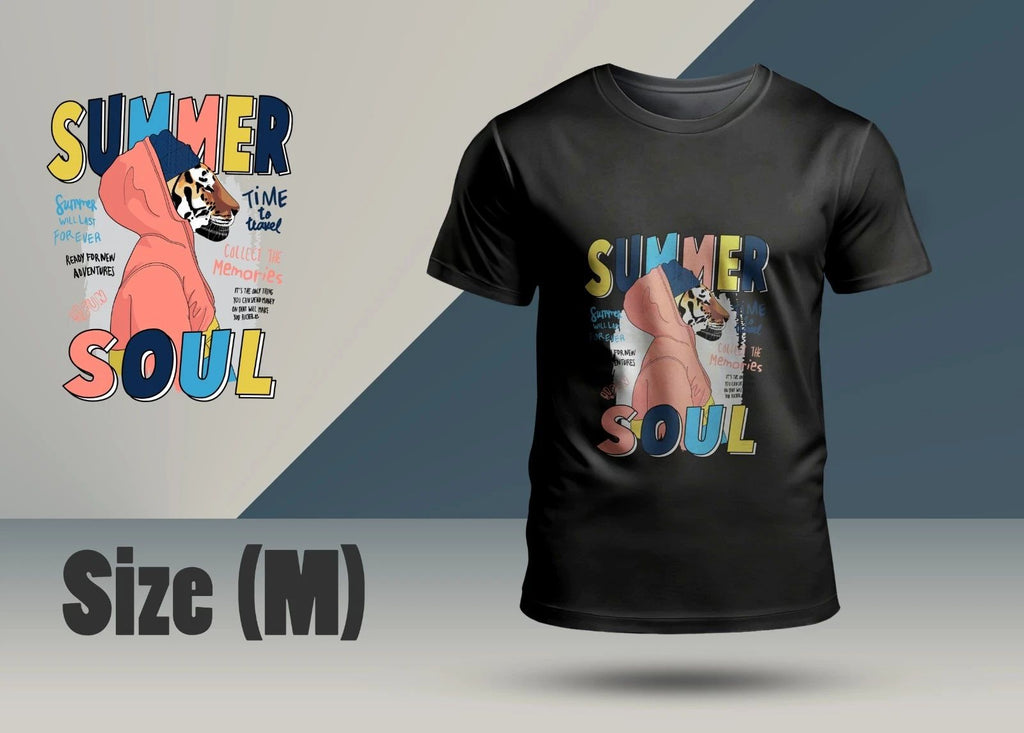 Summer Soul Printed T-Shirt – Medium Size – Trendy Streetwear Graphic Tee