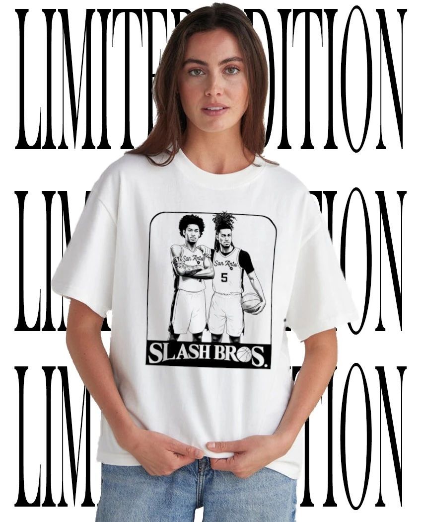 San Antonio Spurs Slash Bros Basketball Illustration shirt