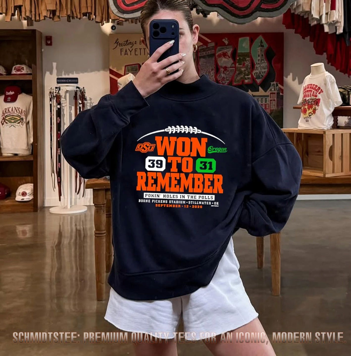 Oklahoma State Cowboys Won To Remember Beat Oregon 2026 score shirt