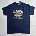 NWT Inkpixi Gilden Lang Fishing Custom Graphic Tee, Men's Sz L Navy