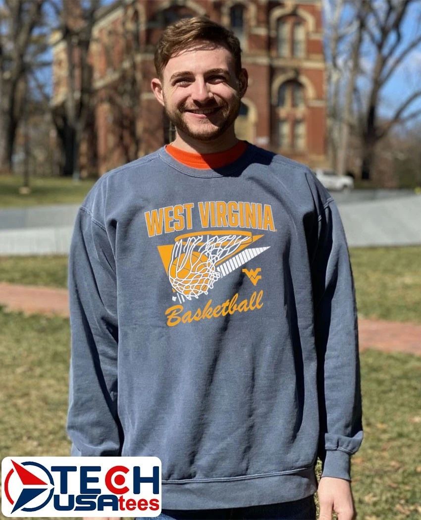 West Virginia Mountaineers Basketball retro swish shirt