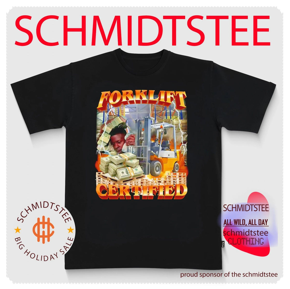 Forklift Certified Warehouse graphic shirt