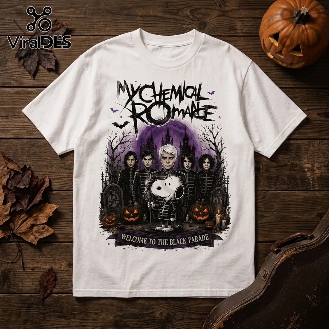 Snoopy x My Chemical Romance Black Parade T-Shirt