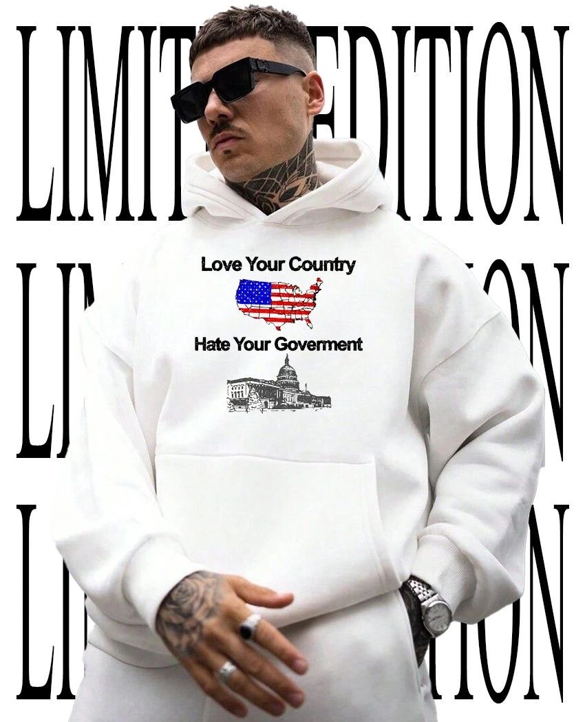 Love Your Country Hate Your Government USA Flag Capitol Building Political Shirt