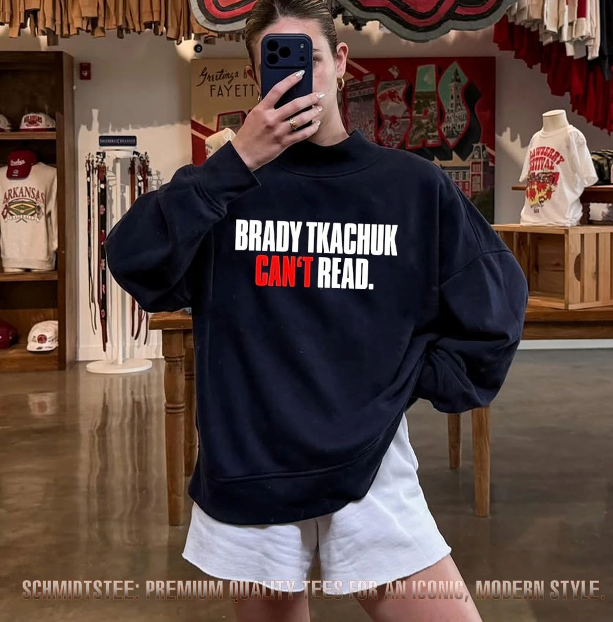 Brady Tkachuk Can’t Read Hockey Shirt