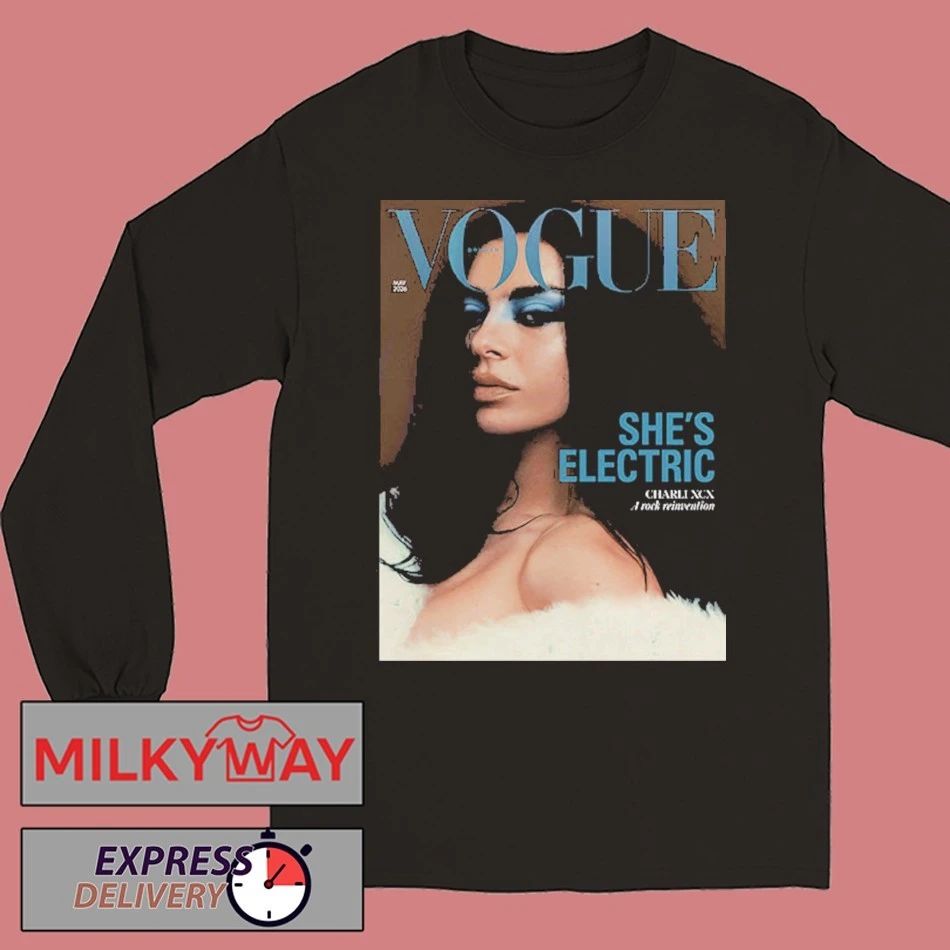 Charli XCX Graces On British Vogue May 2026 She’s Electric shirt