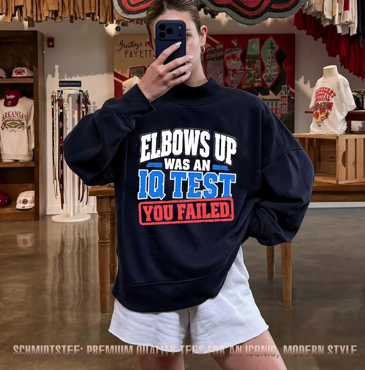 Elbows up was an IQ test you failed shirt