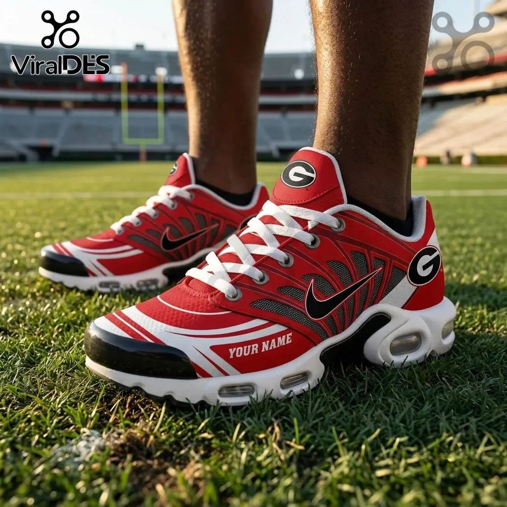 Georgia Bulldogs Custom Name Air Max Plus Running Shoes