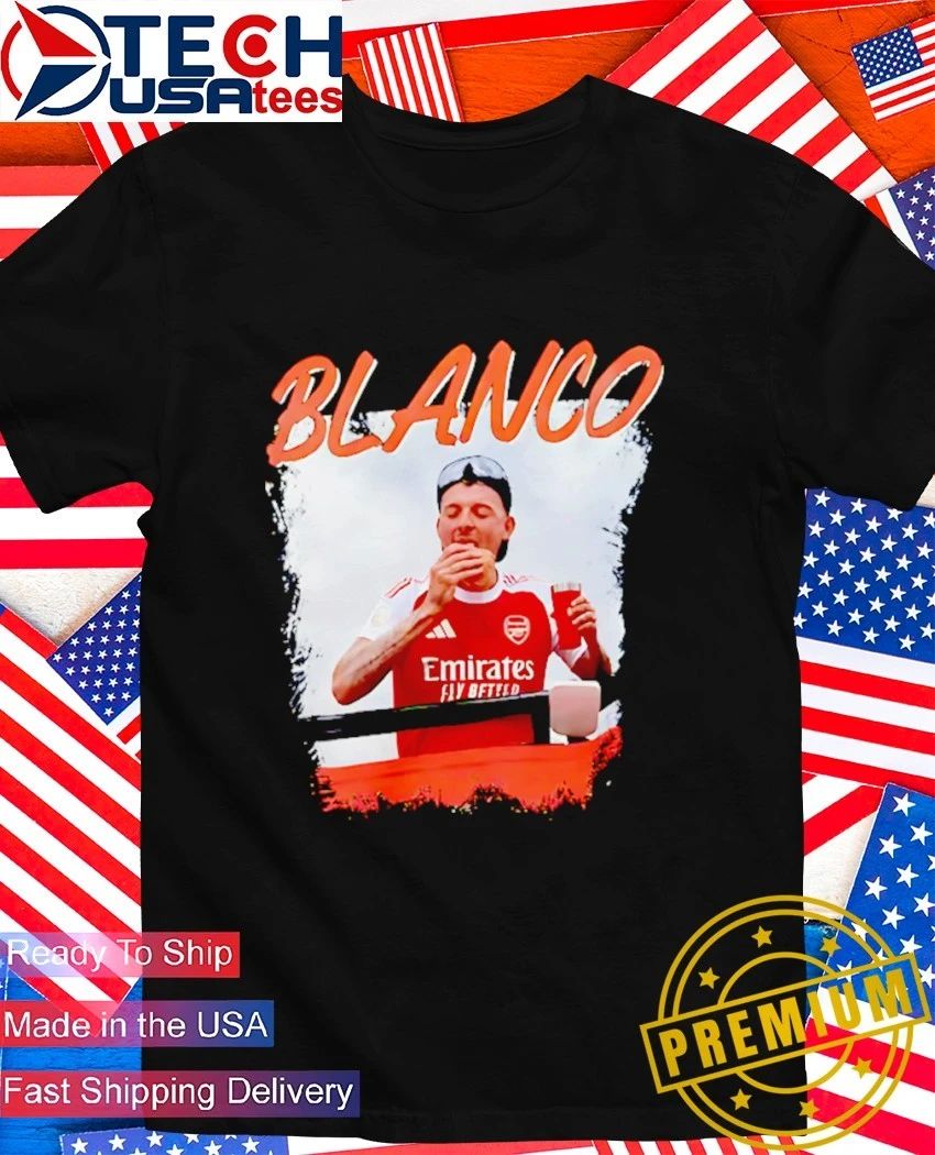 Blanco Ben White Arsenal eating a burger shirt