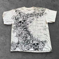 Mens Skull Crown Tee White Y2K Streetwear Grunge Affliction Style S-2XL