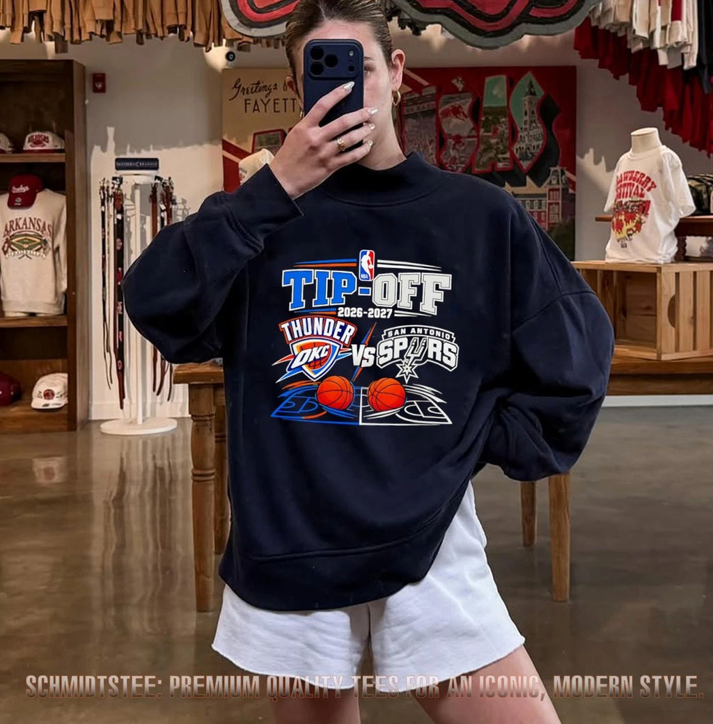 Oklahoma City Thunder vs San Antonio Spurs NBA Tip-Off 2026-2027 Basketball Matchup shirt