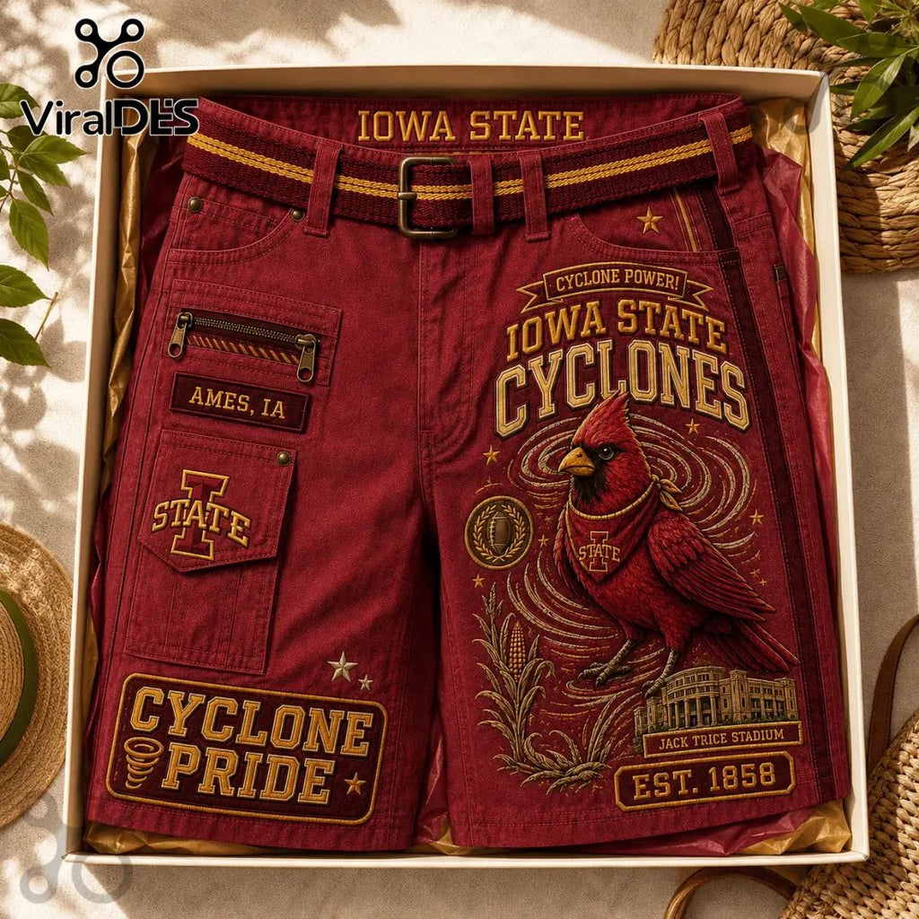Iowa State Cyclones Red Cargo Shorts