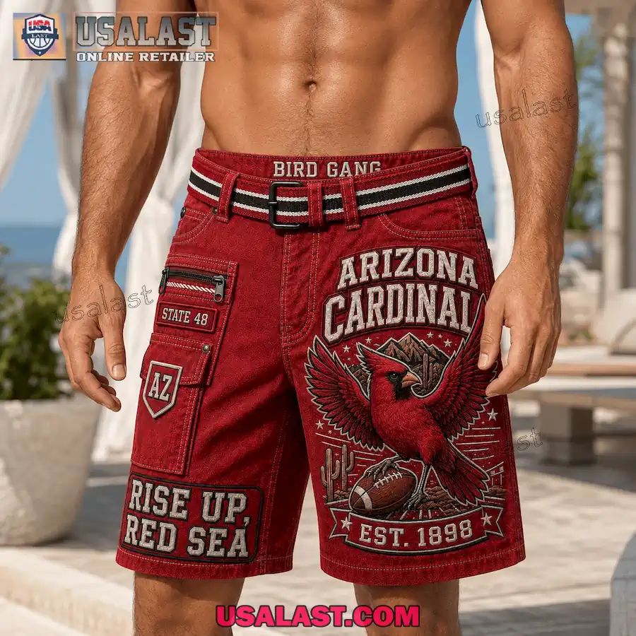 Arizona Cardinals Rise Up Red Sea Men Cargo Short