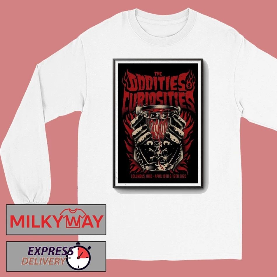 Apr 19 2026 The Oddities & Curiosities Columbus Poster shirt