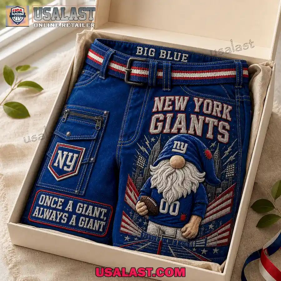 New York Giants Big Blue Once A Giant Always A Giant Men Cargo Short